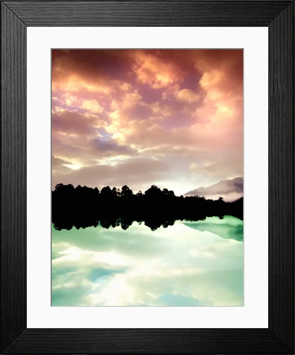 Framed Print : Lake Reflections at Sunrise