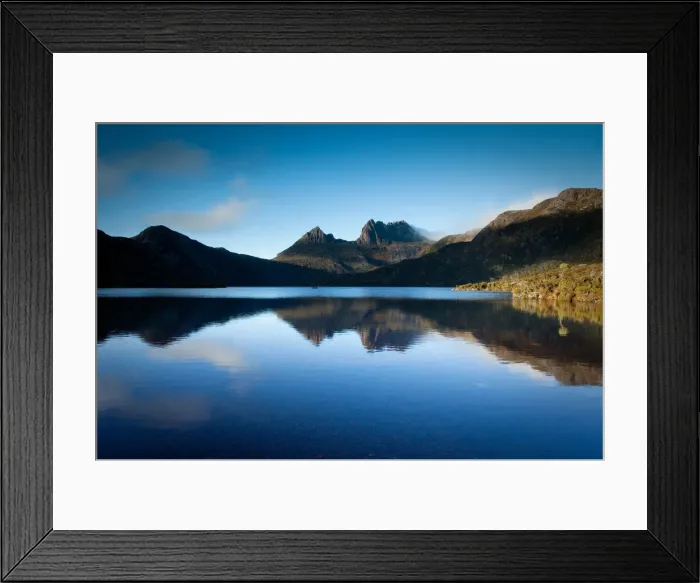 Framed Print : Cradle Mountain reflected in Dove Lake