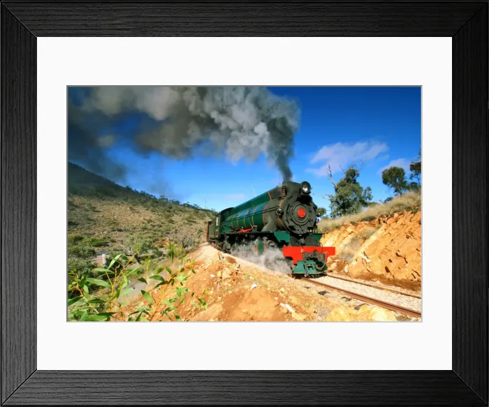 Framed Print : Green steam train Framed Print : Green steam train