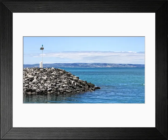 Framed Print : Ocean Breakwater