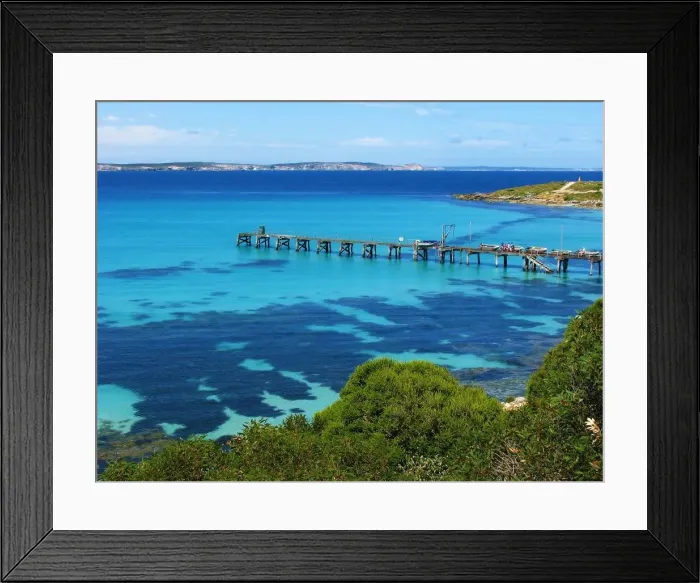 Framed Print : Pier over Vivonne Bay Framed Print : Pier over Vivonne Bay
