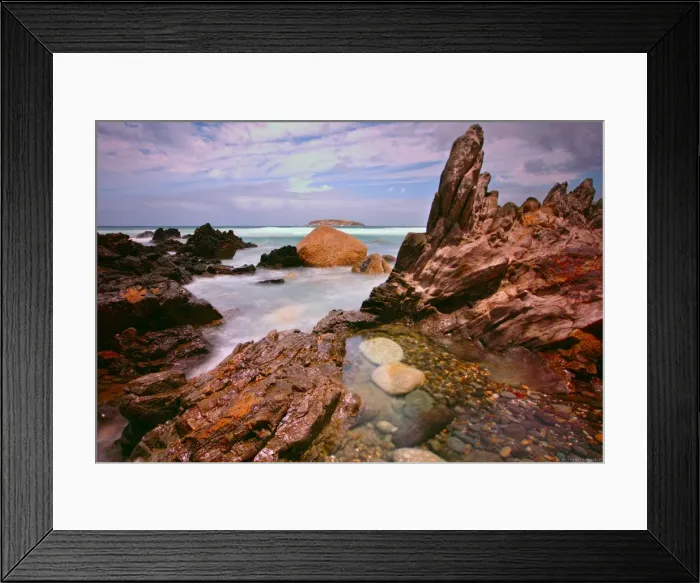 Framed Print : Stone Spires and The Sea