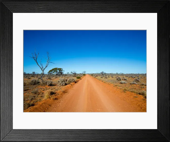 Framed Print : Dirt outback road in Coober Pedy Framed Print : Dirt outback road in Coober Pedy