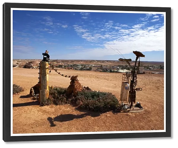Along the road in opal mining area in Coober Pedy in the South Australian Outback
