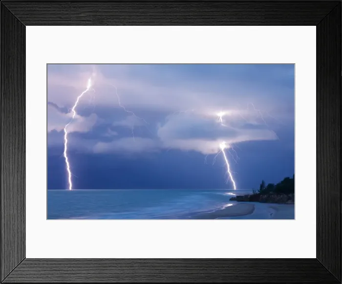 Framed Print : Dripstone Double Strikes