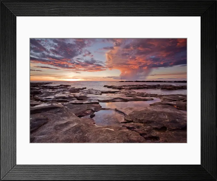 Framed Print : Tropical downpour at sunset Framed Print : Tropical downpour at sunset