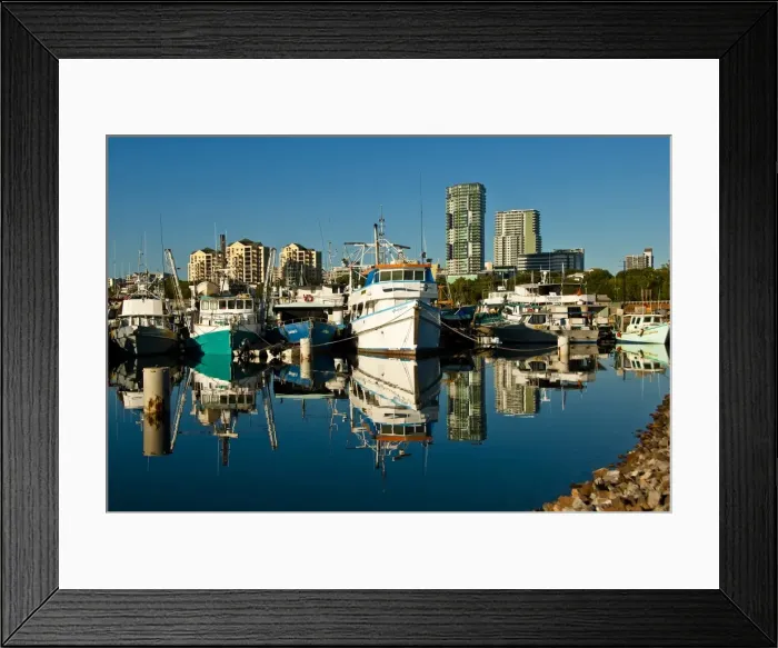 Framed Print : Early morning at Bay Marina Framed Print : Early morning at Bay Marina
