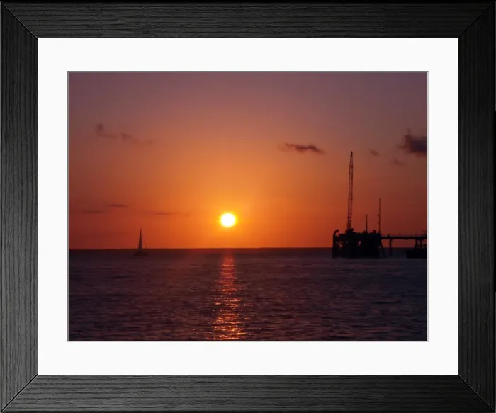 Framed Print : Sunset over sea