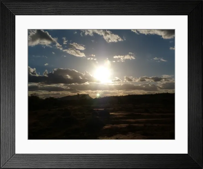 Framed Print : Sunset in the desert, Alice Springs