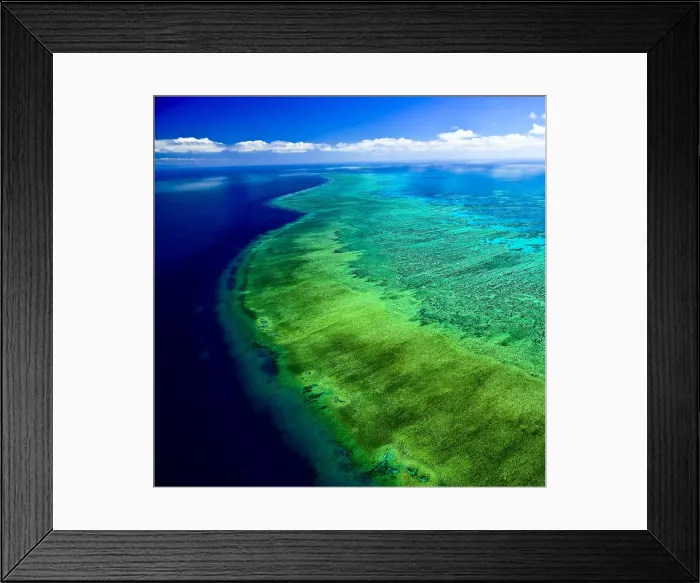 Framed Print : Great Barrier Reef from the Sky Framed Print : Great Barrier Reef from the Sky