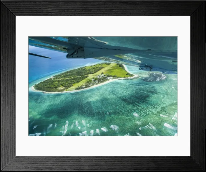 Framed Print : Taking off from Great Barrier Reef Framed Print : Taking off from Great Barrier Reef