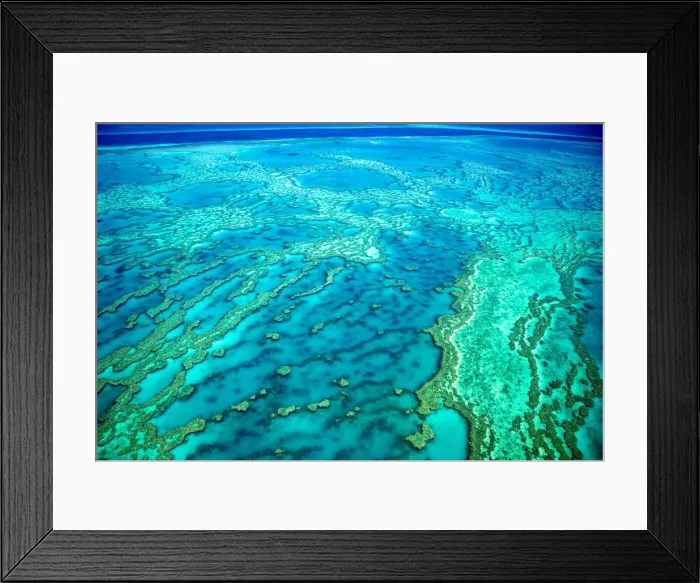 Framed Print : Great Barrier Reef aerial Knuckle Reef Framed Print : Great Barrier Reef aerial Knuckle Reef