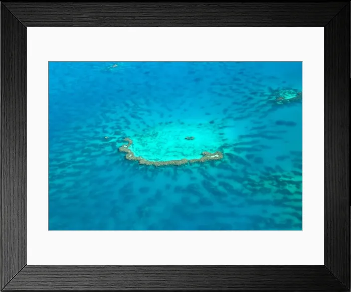Framed Print : Shallow coral reef seen from above Framed Print : Shallow coral reef seen from above