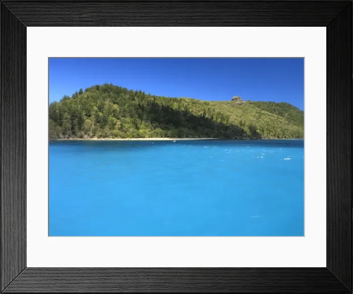 Framed Print : Blue sea. Amazing blue water at an area of Great Barrier Reef Framed Print : Blue sea. Amazing blue water at an area of Great Barrier Reef