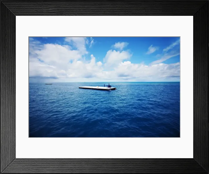 Framed Print : Helicopter landing platform