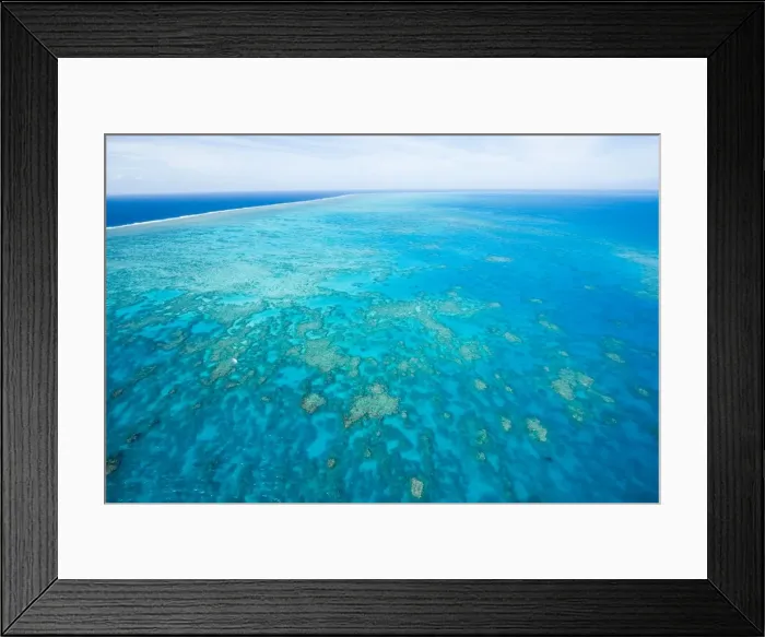 Framed Print : Aerial shot of Great Barrier Reef Framed Print : Aerial shot of Great Barrier Reef