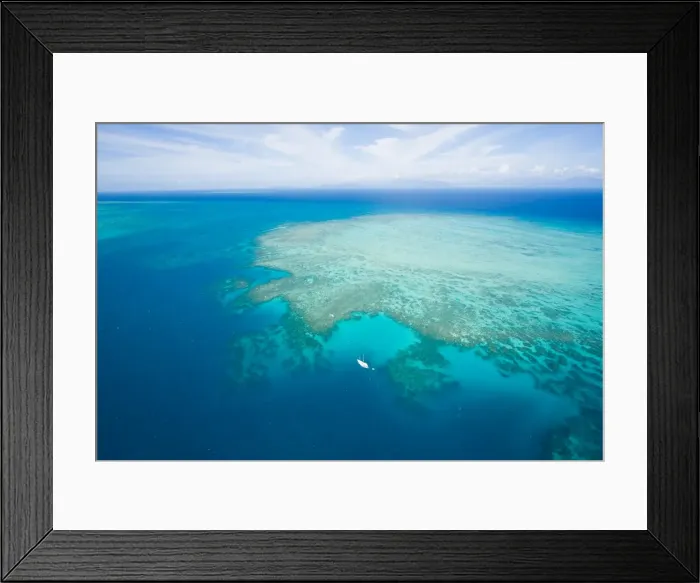 Framed Print : A yacht on the Great Barrier Reef Framed Print : A yacht on the Great Barrier Reef