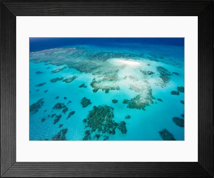 Framed Print : Great Barrier Reef from the sky Framed Print : Great Barrier Reef from the sky