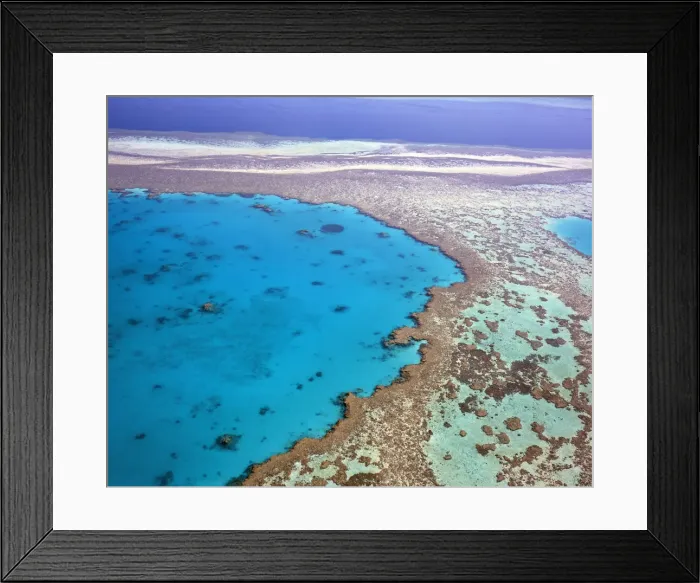 Framed Print : Aerial view of the Great Barrier Reef