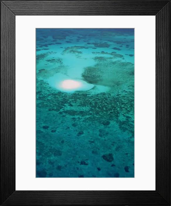 Framed Print : Australia, Queensland, Great Barrier Reef, aerial view