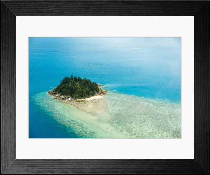 Framed Print : Lonely Island near Whitsunday Islands, Australia