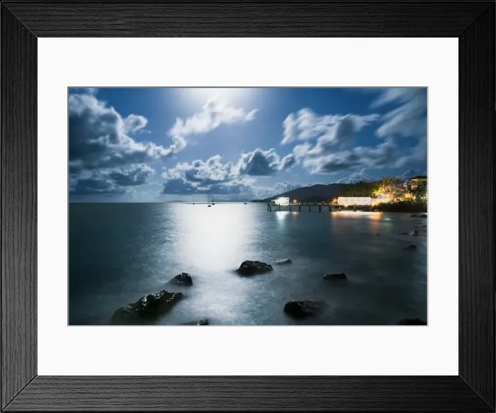 Framed Print : Airlie Beach by night