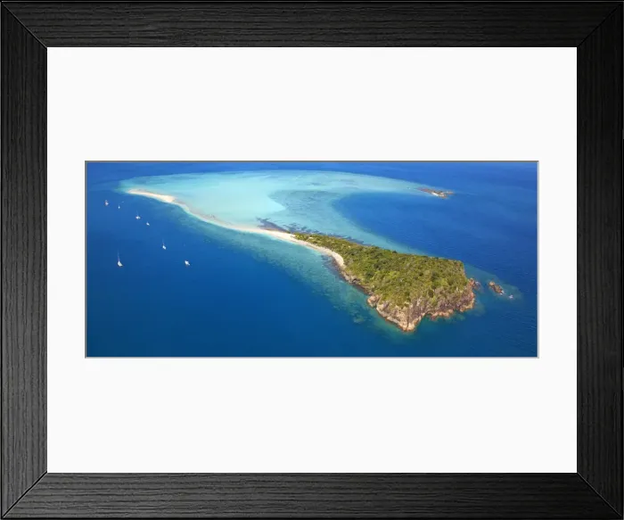 Framed Print : Aerial Langford Island, Whitsundays