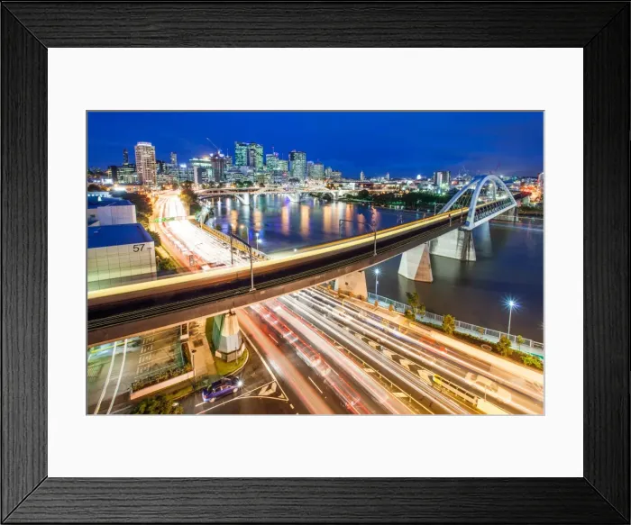 Framed Print : Brisbane City Traffic Framed Print : Brisbane City Traffic