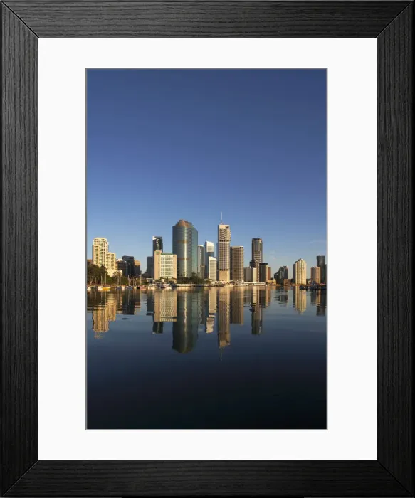 Framed Print : Brisbane skyline and Brisbane River Framed Print : Brisbane skyline and Brisbane River
