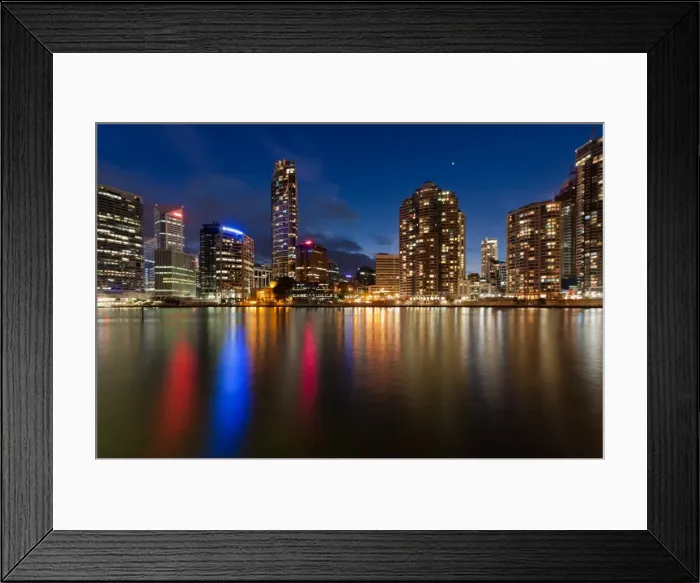 Framed Print : Skyline at night, Brisbane Framed Print : Skyline at night, Brisbane