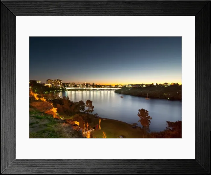 Framed Print : Captain cook bridge and brisbane river Framed Print : Captain cook bridge and brisbane river