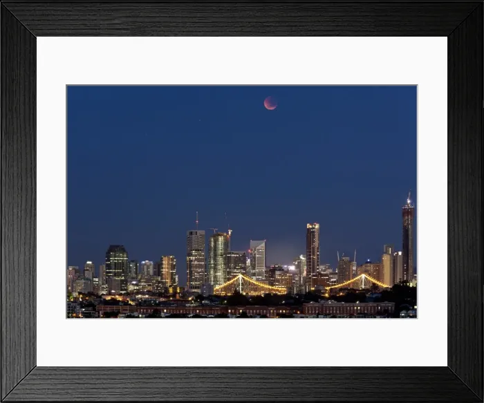 Framed Print : Lunar eclipse