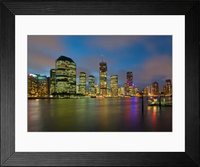 Framed Print : Rainbow city Brisbane