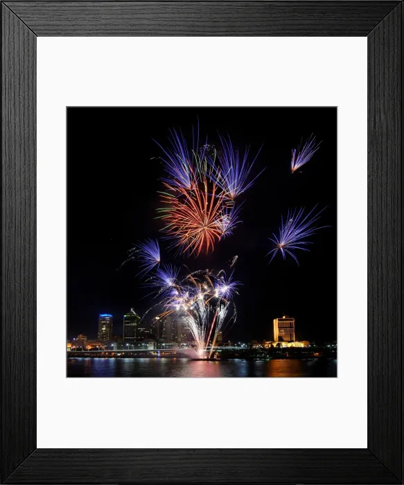 Framed Print : Fireworks for Australia, Brisbane Framed Print : Fireworks for Australia, Brisbane