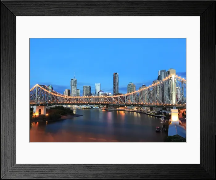 Framed Print : Story Bridge against Brisbane Skyline, Australia Framed Print : Story Bridge against Brisbane Skyline, Australia
