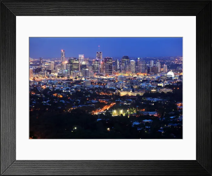 Framed Print : Brisbane Skyline, Queensland, Australia Framed Print : Brisbane Skyline, Queensland, Australia