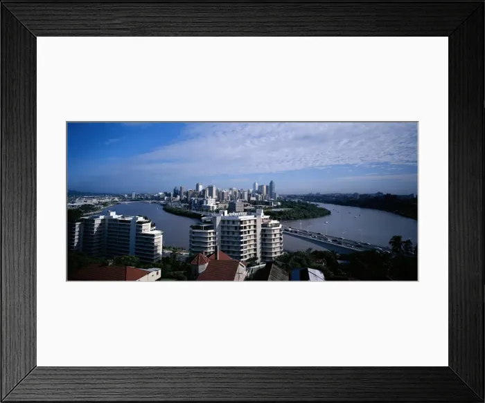 Framed Print : View of City in Brisbane, Australia Framed Print : View of City in Brisbane, Australia