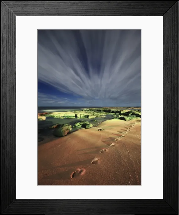 Framed Print : Foot prints on sand Framed Print : Foot prints on sand