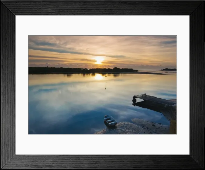 Framed Print : Sunrise on Maroochy River on still morning