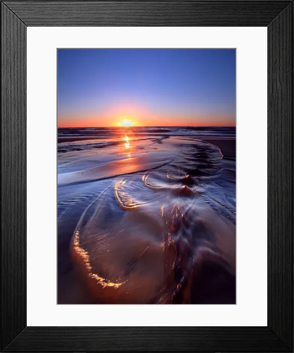 Framed Print : Sunrise at beach