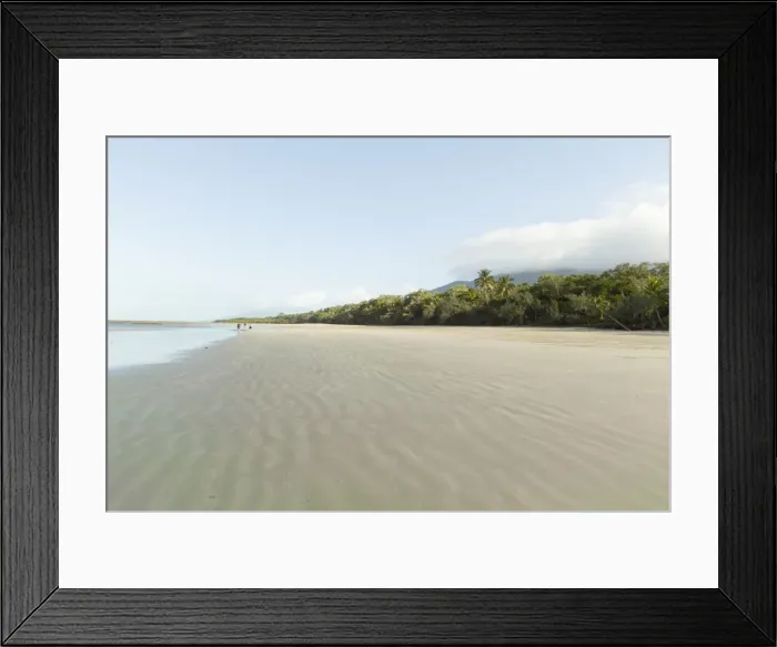 Framed Print : Deserted beach and tropical rainforest, Queensland Framed Print : Deserted beach and tropical rainforest, Queensland