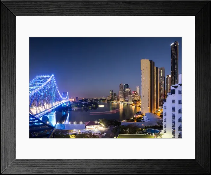 Framed Print : Brisbane Central Business District at dawn Framed Print : Brisbane Central Business District at dawn