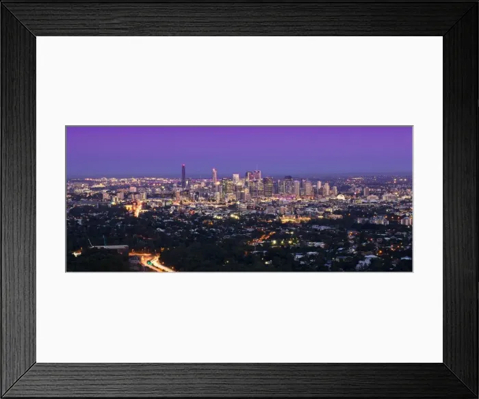 Framed Print : Brisbane cityscape at dusk