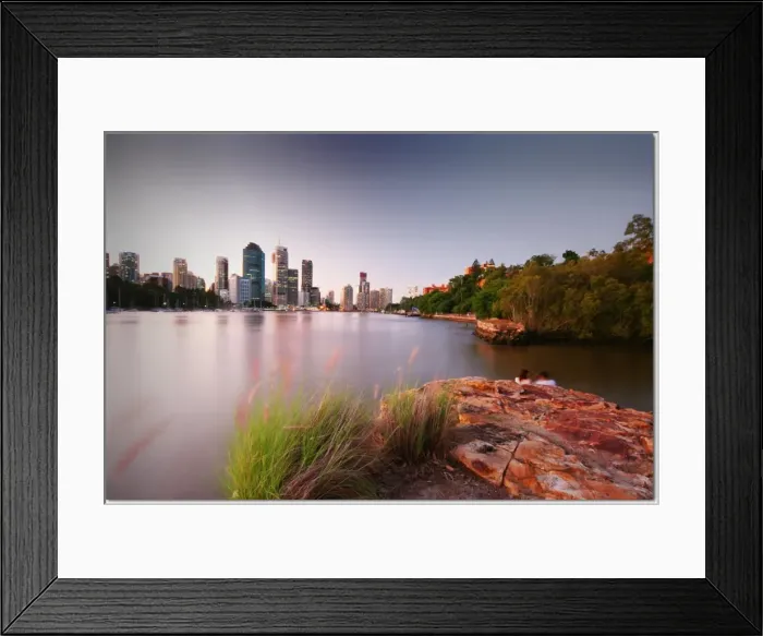 Framed Print : Brisbane River from Kangaroo Cliffs Framed Print : Brisbane River from Kangaroo Cliffs