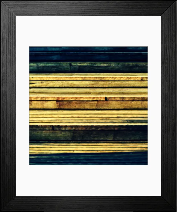 Framed Print : Sun worn. timber staircase at Federation Squares access to Princes Walk Framed Print : Sun worn. timber staircase at Federation Squares access to Princes Walk