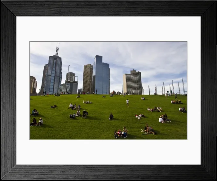Framed Print : Sky line from Birrarung Marr Framed Print : Sky line from Birrarung Marr