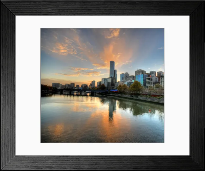 Framed Print : Sunset over the Yarra River, Melbourne Framed Print : Sunset over the Yarra River, Melbourne