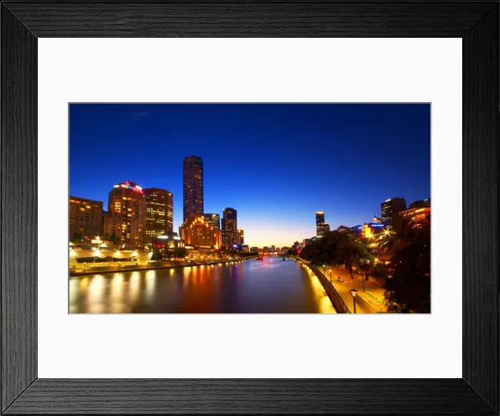 Framed Print : Melbourne South Bank at Dusk