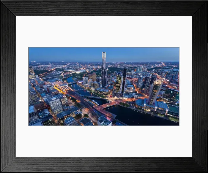 Framed Print : Downtown Melbourne at dusk Framed Print : Downtown Melbourne at dusk