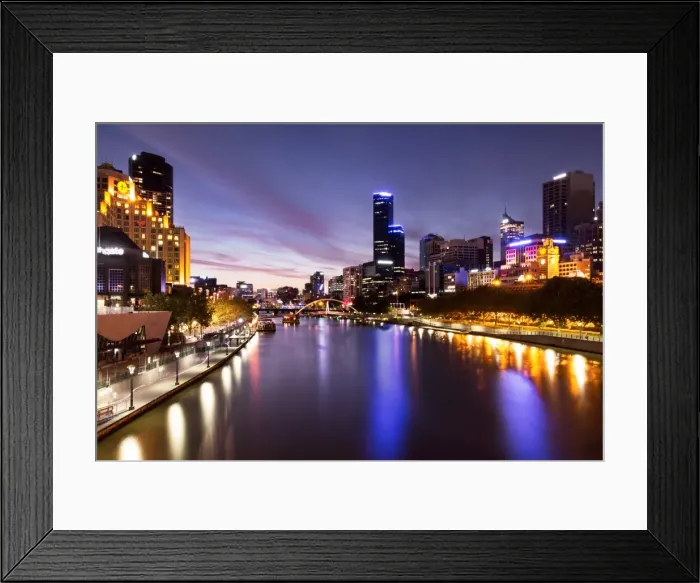 Framed Print : Yarra illuminated Framed Print : Yarra illuminated